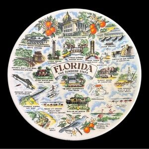 Vintage Florida Souvenir Plate
